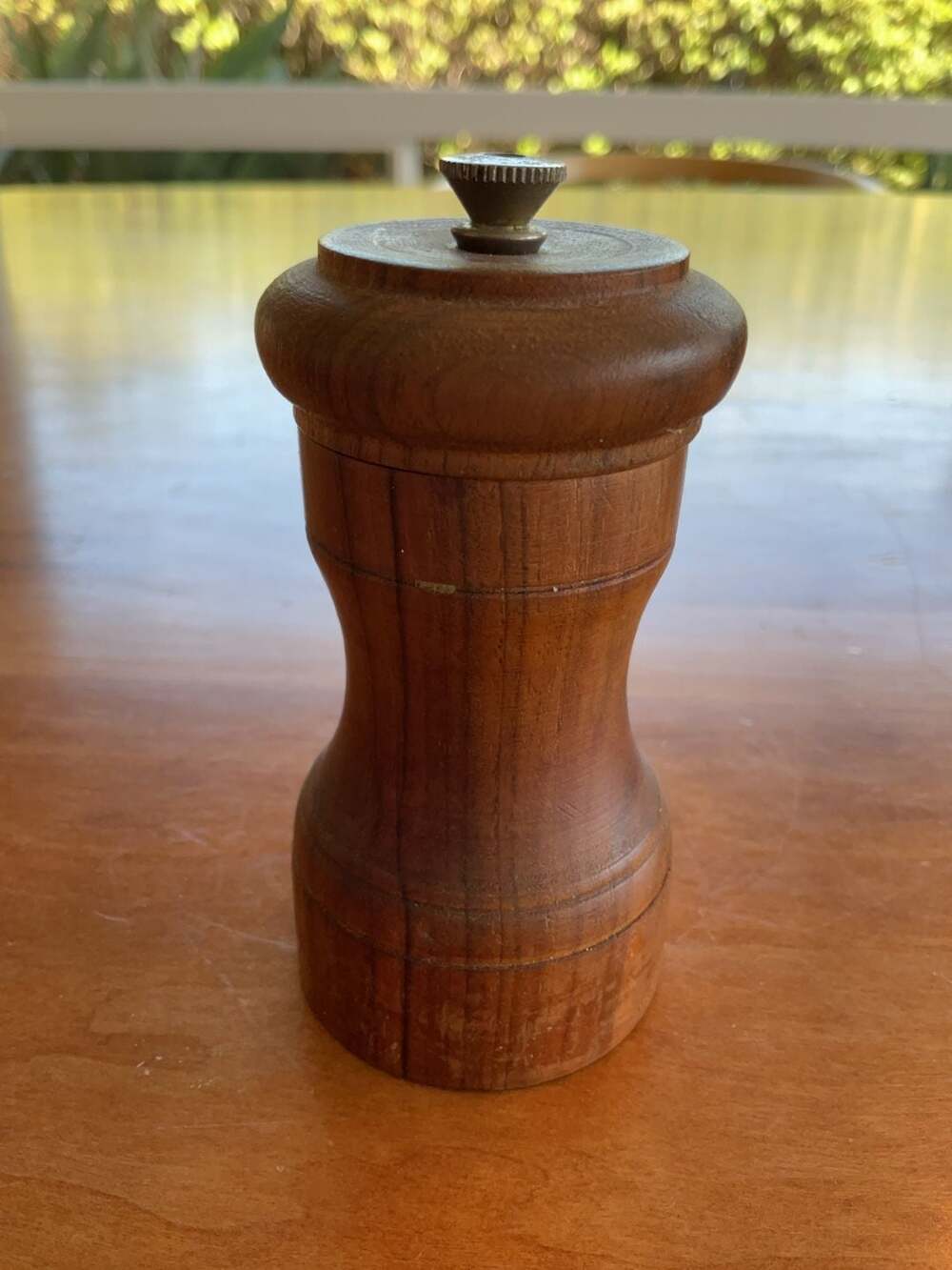 Vintage Italian Wood Pepper Mill Grinder 4”